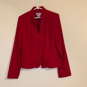 I.N. Studio Women's Red Faux Suede Jacket Size 10